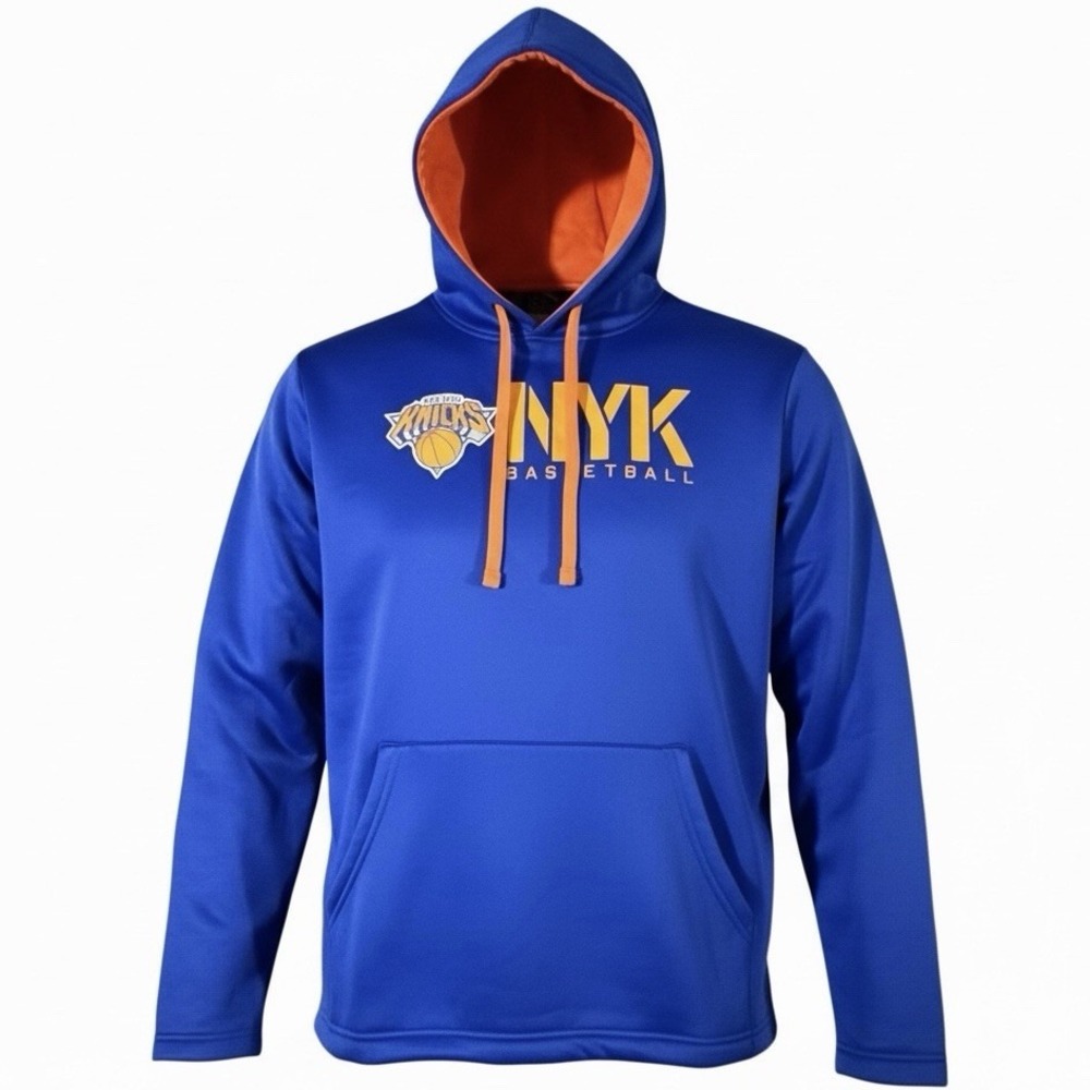 Logo Athletic New York Knicks Head Start Pullover‎ Hoodie Blue Men's Size XL